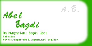abel bagdi business card